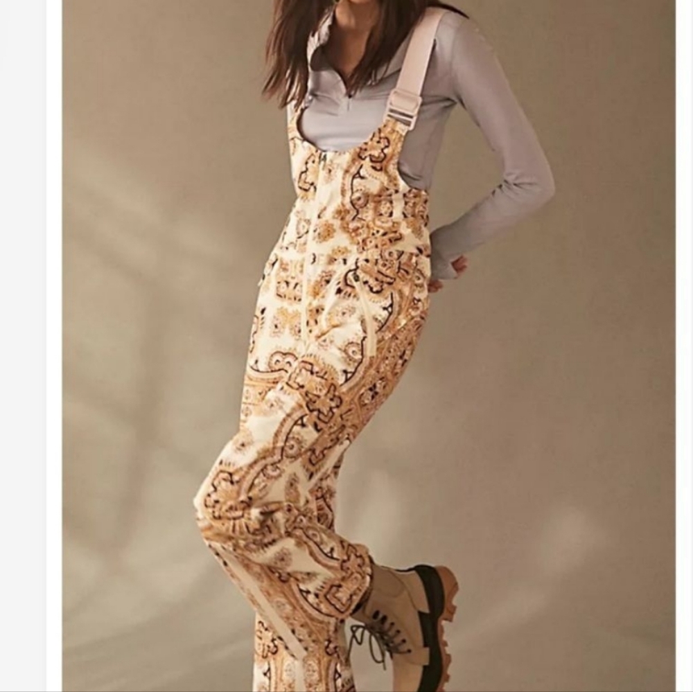 Free People Alpine Glow Snow Bib Overalls